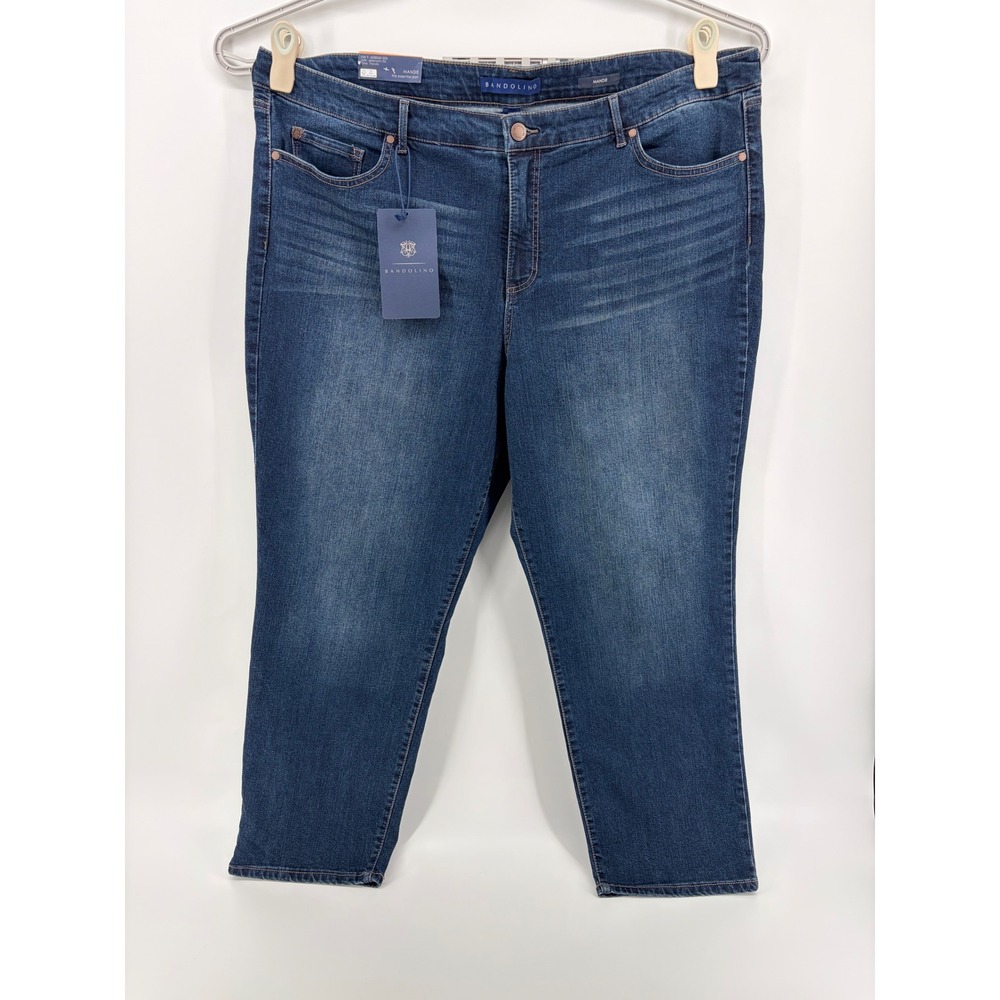 Bandolino Mandie Luxe 360 Flex Straight Leg Jeans Women's 24W Medium Wash